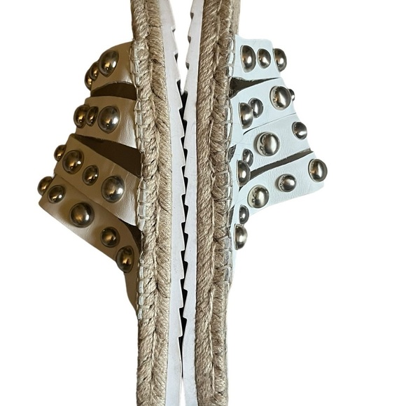 MARC FISHER White Brandie Studded Slide Sandals - Picture 5 of 7